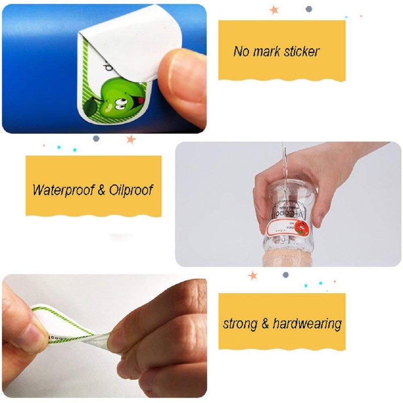 BPNHNA 400pcs Bottle Labels Waterproof Name and Date Label for Daycare or Kitchen, Self-Laminating and Removable Labels Sticker for Bottle, Jar, Sippy, Cup and Breastmilk Storage Bags - Image 3